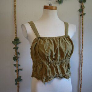Universal Thread Olive Green Raw Hem Tank Size Medium